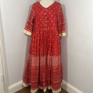 Juniper Dress Women Extra Large Slit Front Anarkali Long Kurta Kurti Flare Fairy